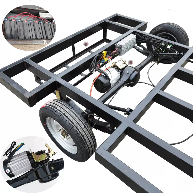 High load electric four-wheel dining car chassis assembly low speed electric car rear axle