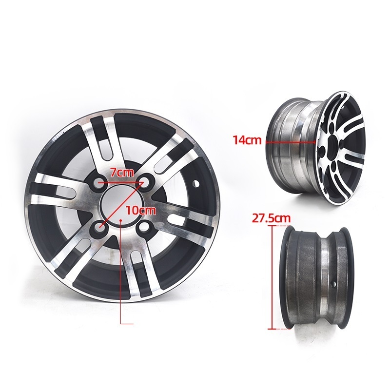 Golf cart aluminum wheel wide tire 10 inch vacuum tire