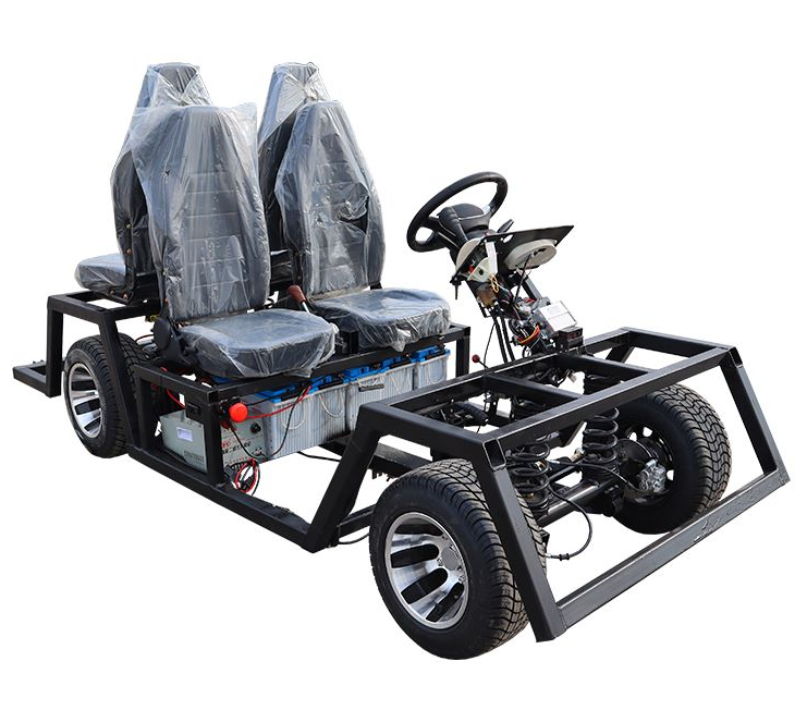 Electric vehicle independent suspension chassis 60kmh 72V 4KW AC motor front drive electric car conversion kits