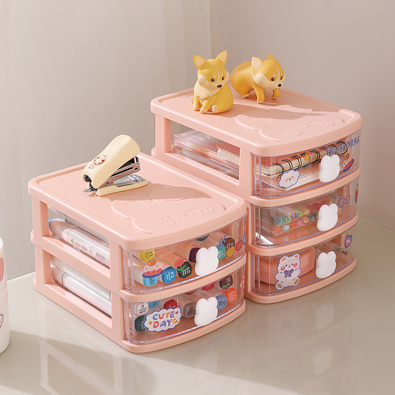 Stationery handbook student desktop organizer drawer organizing children's hair accessories desk handbook pencil holder shelf