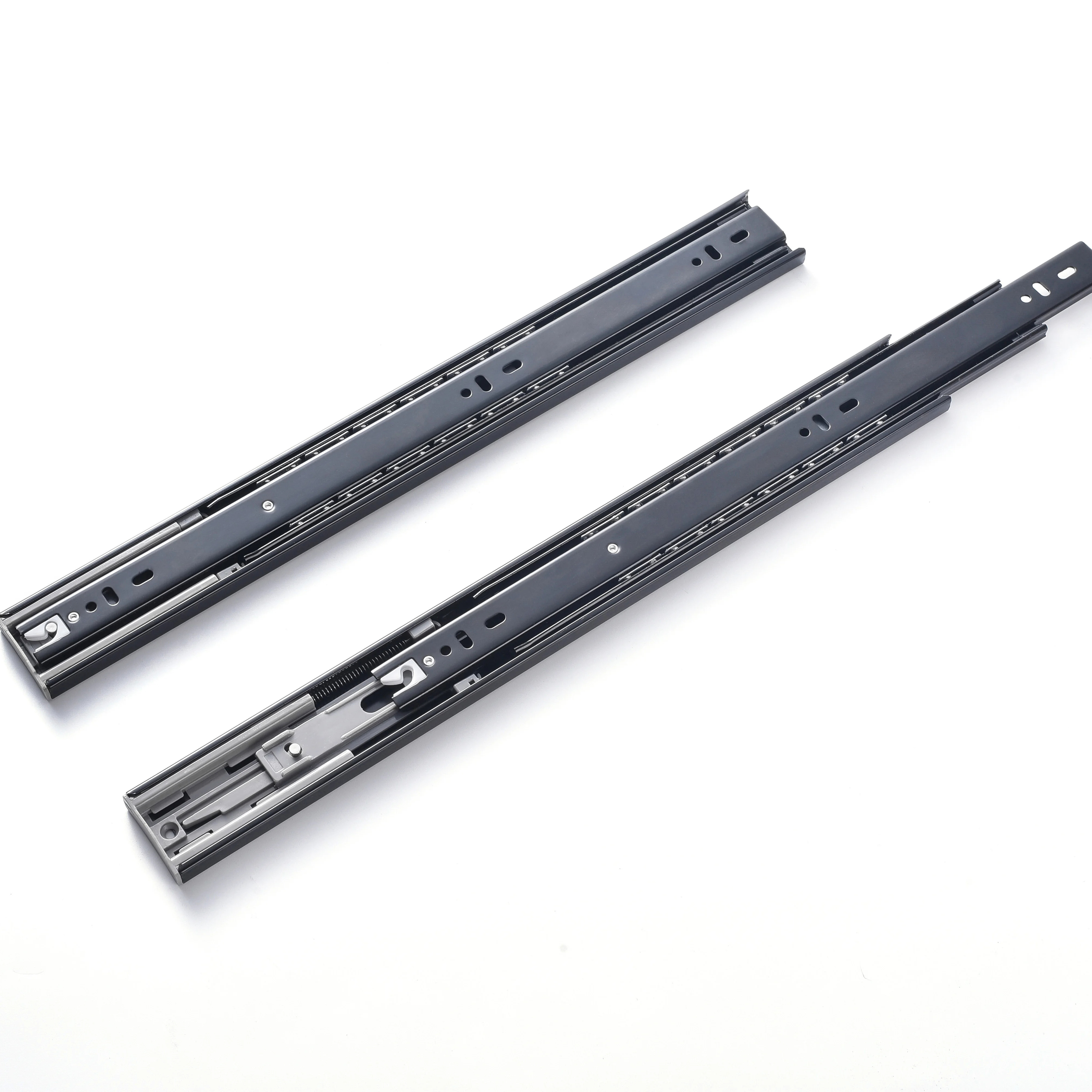 SNEIDA 45 Mm Manufacturing Soft Close Telescopic Slide Push Open Full Extension Channel Rails Ball Bearing Cabinet Drawer Slides