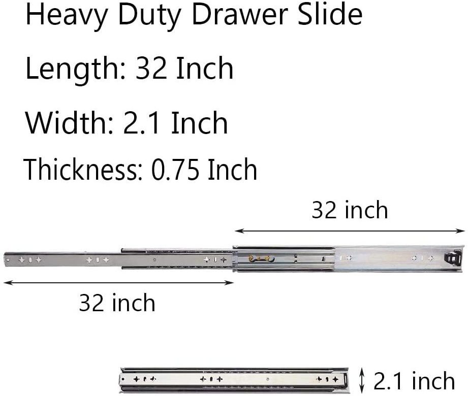 SNEIDA 1500mm Long 227kg Heavy Duty Push Lock High load Cold Rolled Steel Ball Bearing Telescopic Channel Drawer Slide