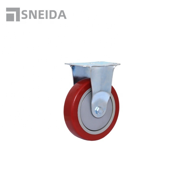 SNEIDA Supermarket Shopping Cart PVC Swivel Caster Wheels Trolley Locking Industrial Wheelsairport Type Casters