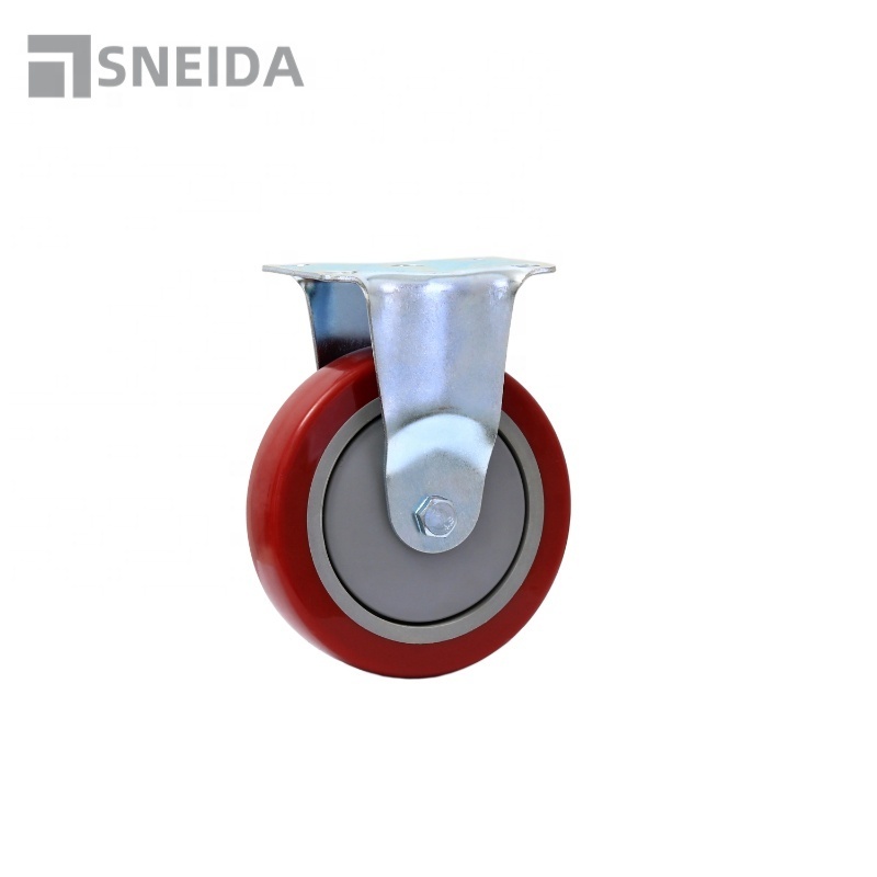 SNEIDA Supermarket Shopping Cart PVC Swivel Caster Wheels Trolley Locking Industrial Wheelsairport Type Casters