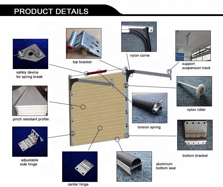 commercial overhead customized automatic sectional 9x9 garage door prices lowes