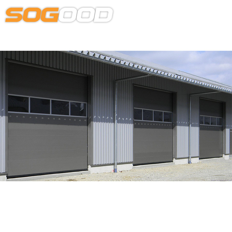 used commercial industrial roller sectional door with industrial door opener