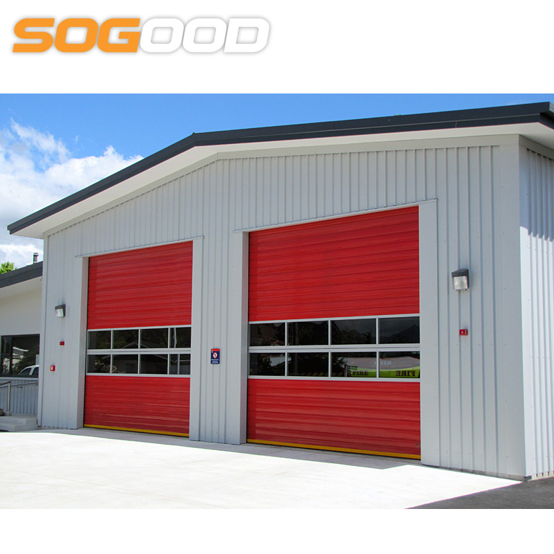 used commercial industrial roller sectional door with industrial door opener