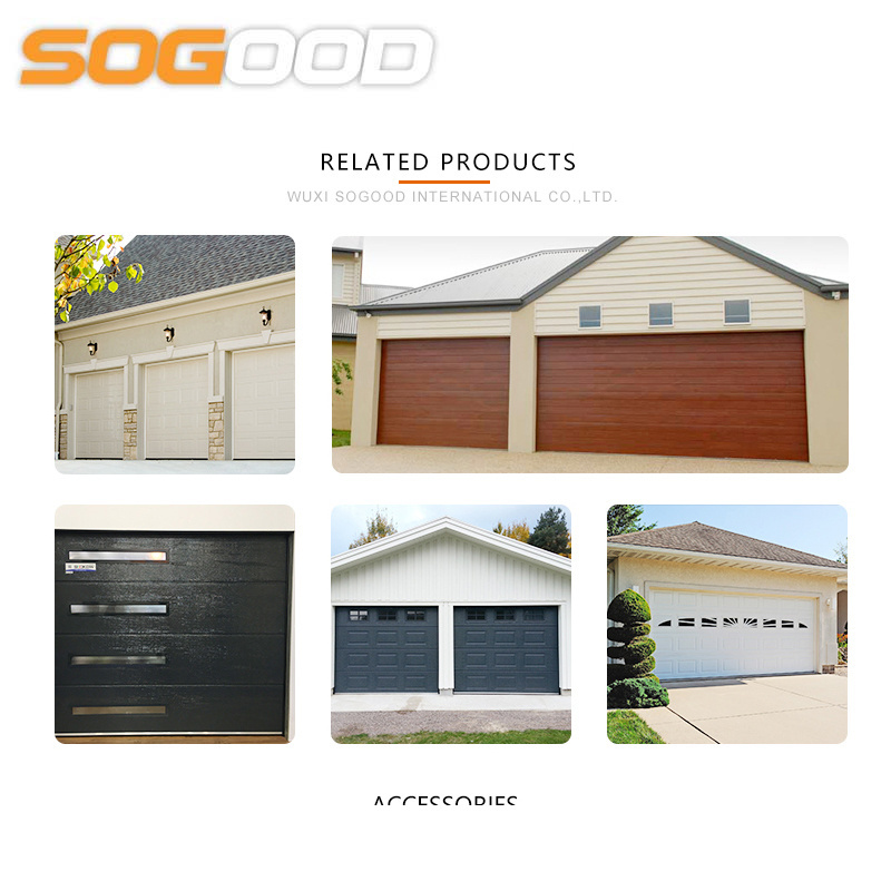 40mm thickness manual sectional modern garage doors