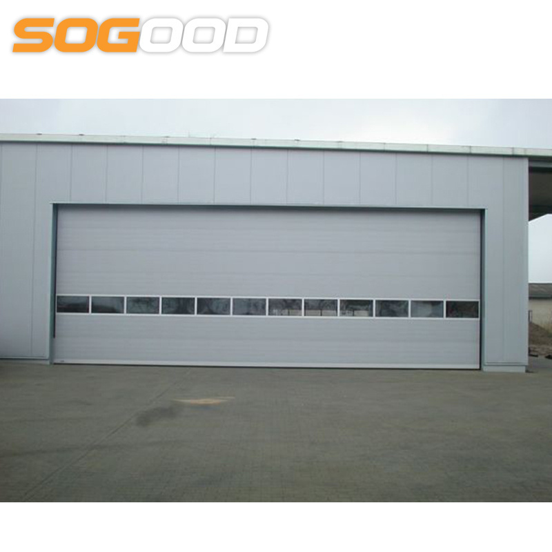 used commercial industrial roller sectional door with industrial door opener