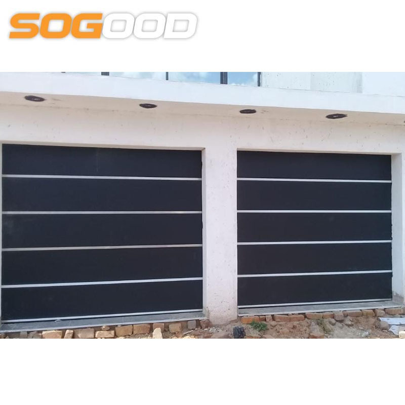 Professional 40mm thickness polyurethane inside european sectional residential garage door