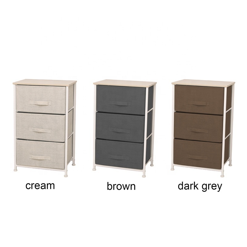 STAR CREATION 2021 Custom Design Easy Pull Fabric 3 Tier Drawers Dresser Storage Tower