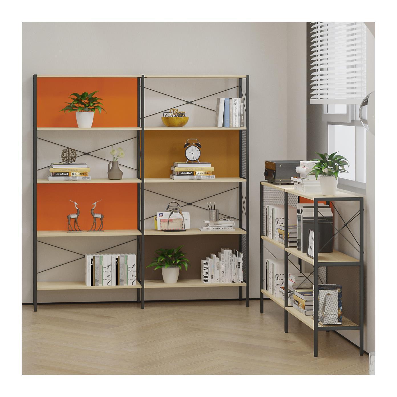 Book Shelves Office Organized Display Rack Bedroom Living Room Artwork Storage Rack Shelving Unit