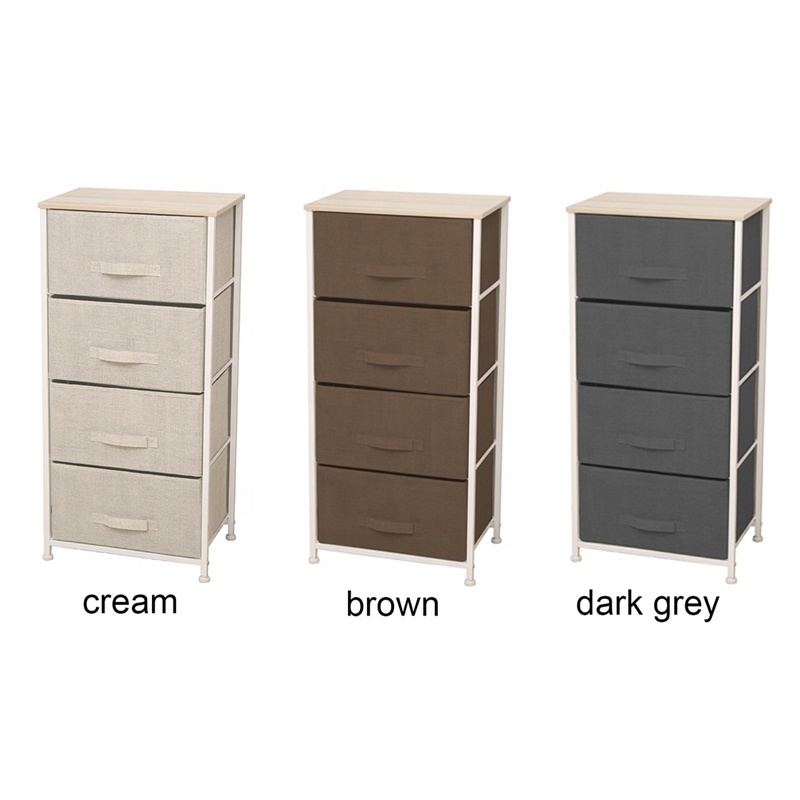 STAR CREATION High Quality Latest Design Vertical 4 Tier Drawers Dresser Storage Tower