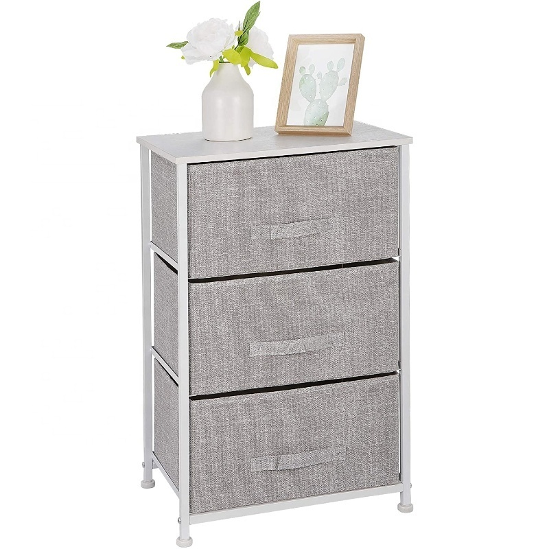 STAR CREATION 2021 Custom Design Easy Pull Fabric 3 Tier Drawers Dresser Storage Tower