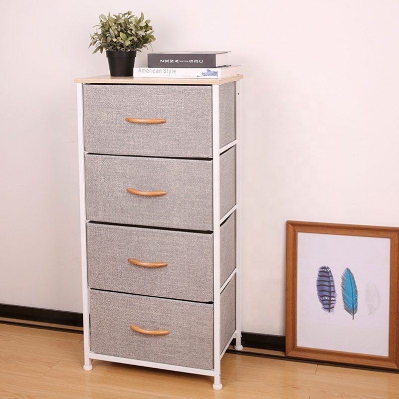 STAR CREATION High Quality Latest Design Vertical 4 Tier Drawers Dresser Storage Tower