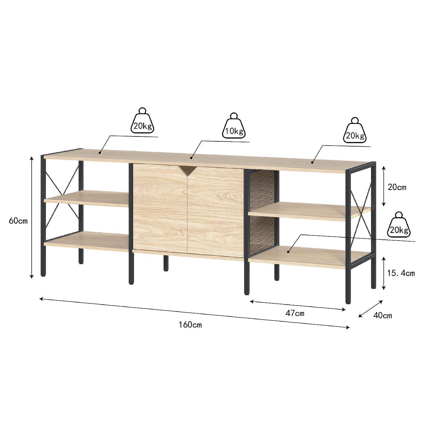 Metal Frame Particle Board Bookcase Industrial Bookcase Household Wooden Book Display Racks