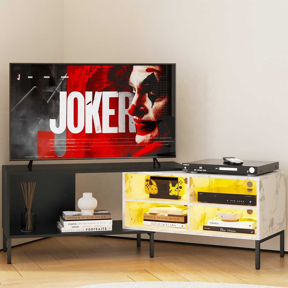 GRS Simple marble cabinet in modern living room Nordic simple coffee table Rock plate TV cabinet and coffee table Combination Tv