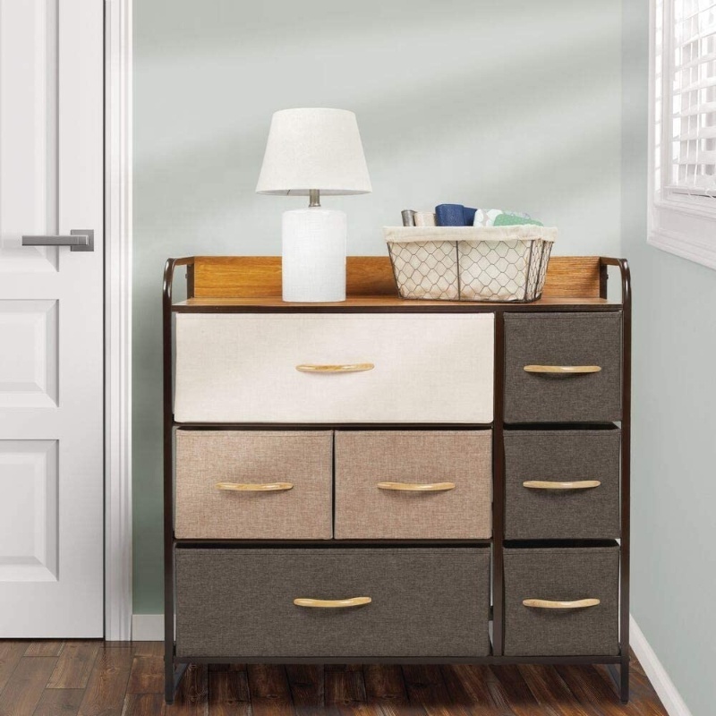 Dresser for Bedroom with 4 Drawers Chest of Drawers Storage Organizer Tower Nightstand Fabric Dresser