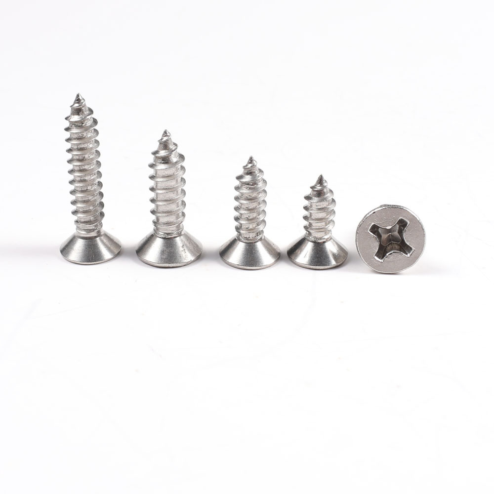 Stainless Steel Cross Flat Head Metric Cross Recessed Countersunk Head Tapping screw