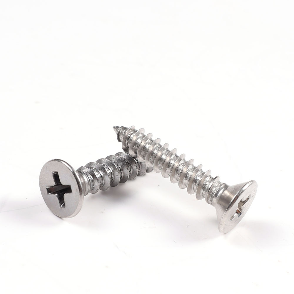 Stainless Steel Cross Flat Head Metric Cross Recessed Countersunk Head Tapping screw