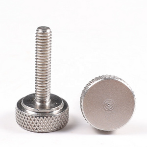 stainless steel m3 m4 m5 flat head knurled thumb machine screw m6 m8 m10