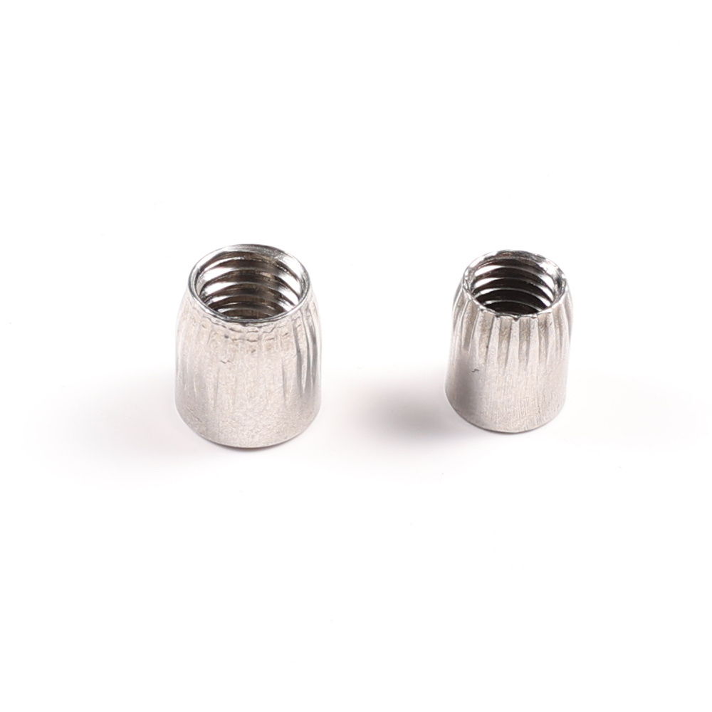 Female Thread Patterned Nut Steel Conical Tapered Cone Knurl Nut With Lock Expansion Bolt