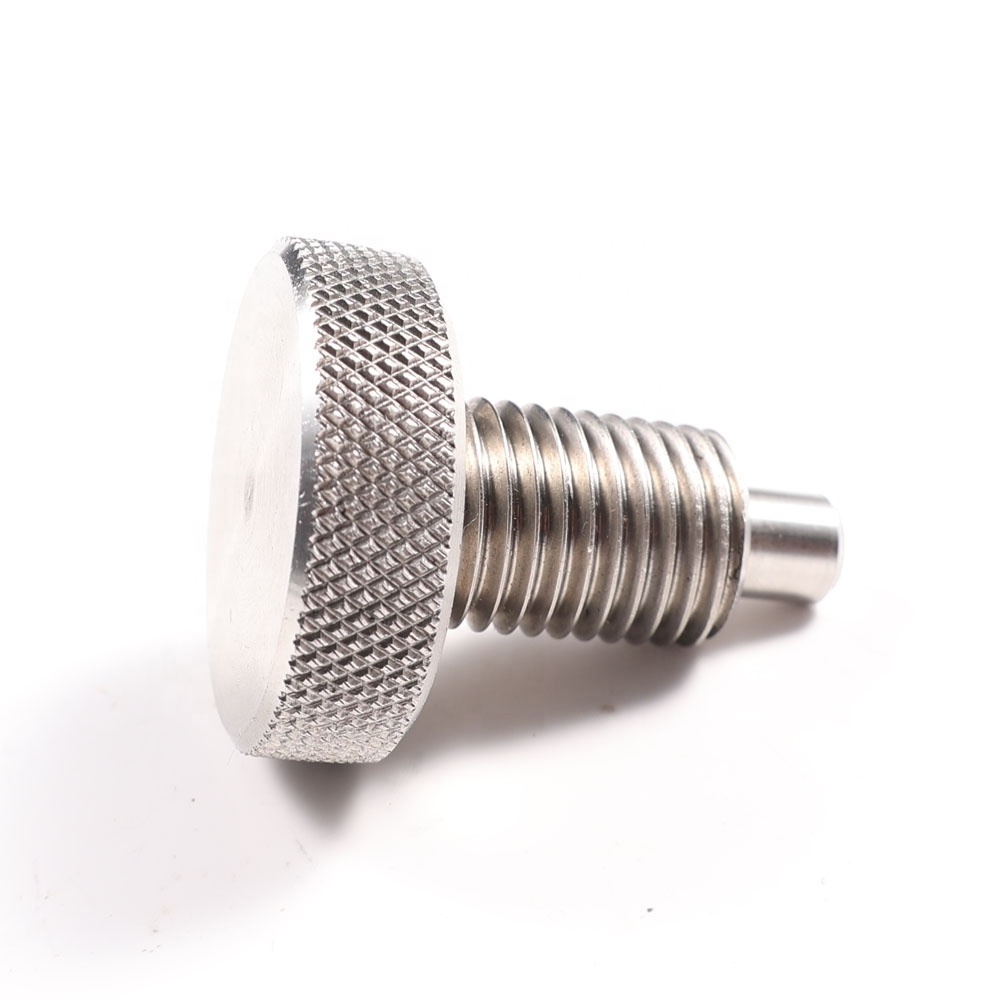 Stainless steel Spring-loaded Knurled Knob Head M6 Lock out Hand Retractable Indexing Plunger release pin