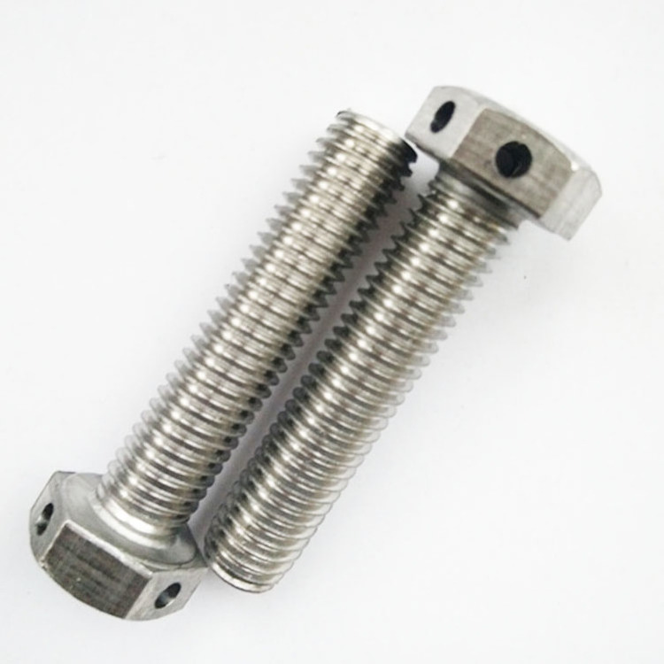 Zinc Galvanizing Hex Bolts with hole for cotter R clip pin End