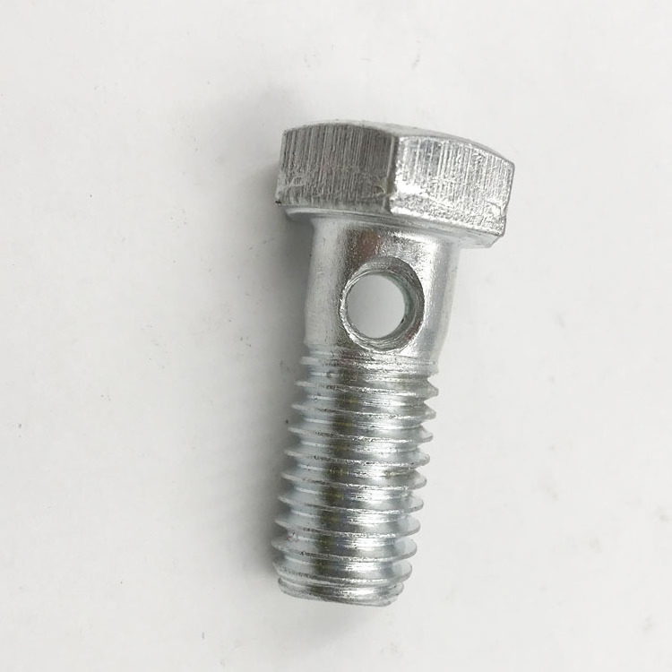 Zinc Galvanizing Hex Bolts with hole for cotter R clip pin End