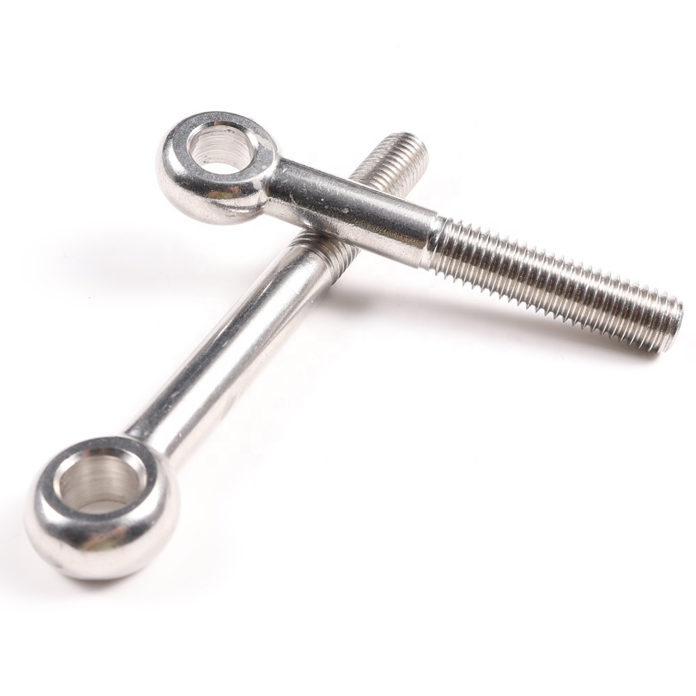 WXSNY Fastener DIN580 DIN444 stainless steel closed shoulder pattern machinery bent lifting eye bolts with nuts M8