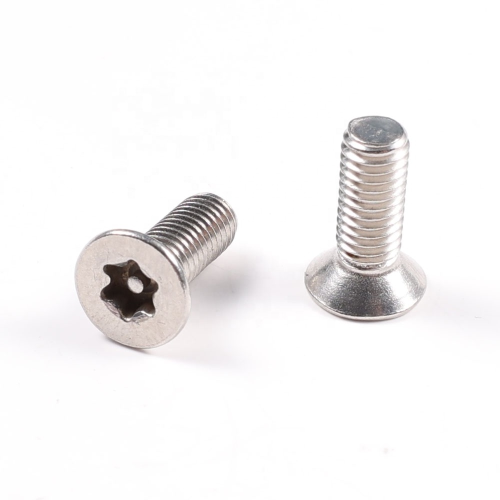 Stainless Steel Star Six Lobe Round Button Head Self Tapping Security Torx Screws with Pin