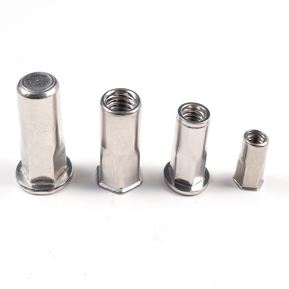 Remache tuerca rivnut M3 M4 M5 M6 M8 M10 M12 flat head knurled  threaded insert rivet nut