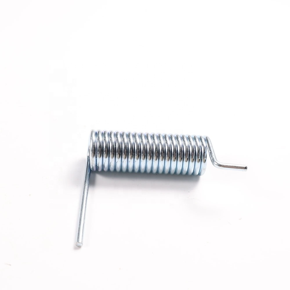 Custom Spiral Springs Stainless Steel Double Torsion Spring with L Bent Straight Hook