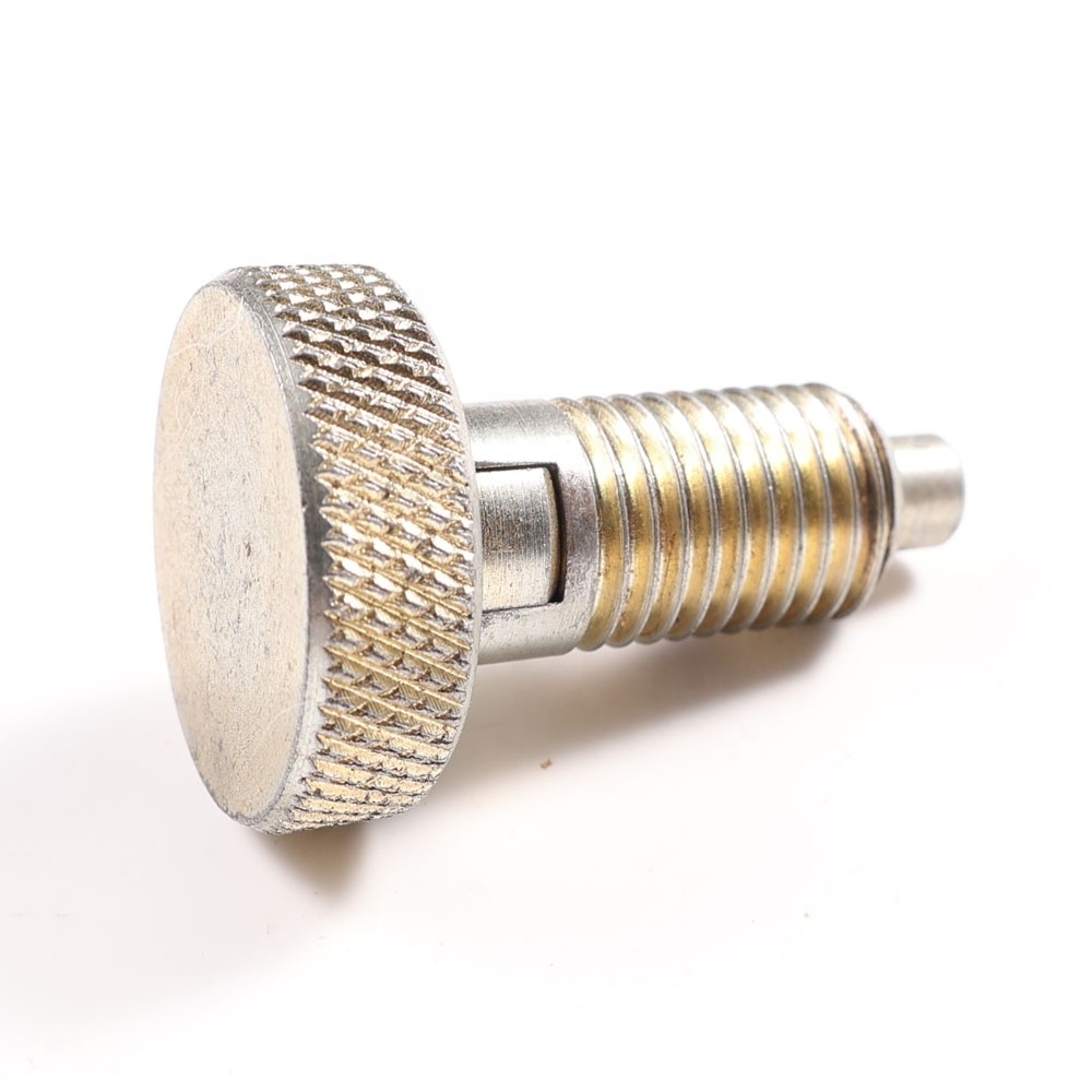 Stainless steel Spring-loaded Knurled Knob Head M6 Lock out Hand Retractable Indexing Plunger release pin