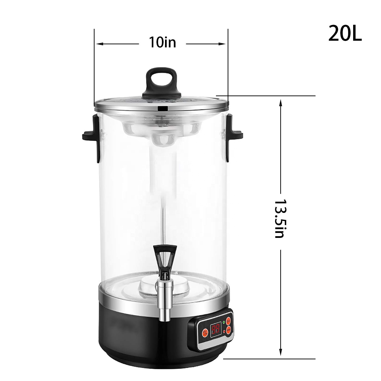 Kitchen Machine Milk Tea Barrel Boiler Boiling Water Heat Tea Boiling Machine Glass Tea Boiler