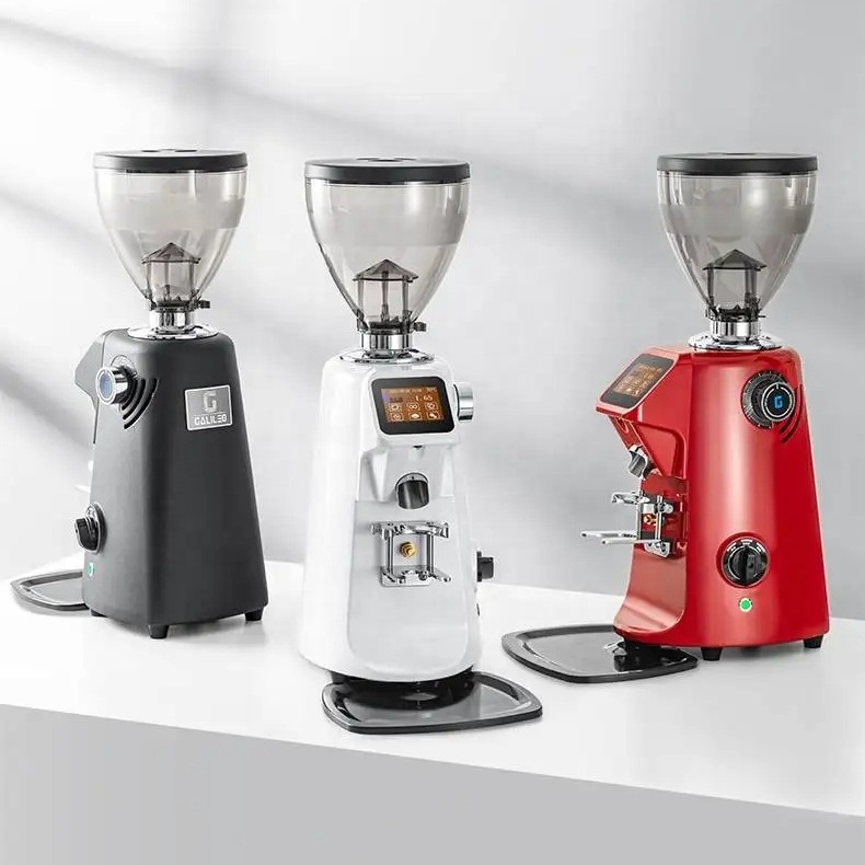 Manual Cafe Industrial professional LED commercial Espresso 74MM stainless steel electric coffee grinder