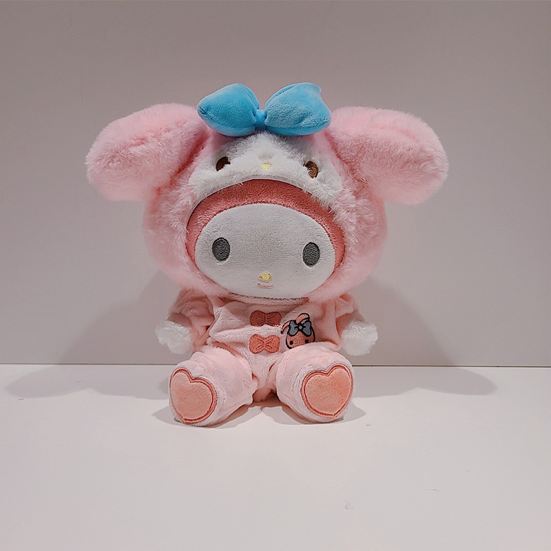 New arrival Wholesale Kawaii Cartoon Kuromi pajamas series Plush melody Soft Stuffed Plush Doll Toys 20cm