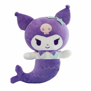 2024 New Creative Sanrioed Mermaid Series Plush Dolls Soft Kawaii Kuromi Melody Anime Stuffed Pillow Birthday Gifts Plush Toys