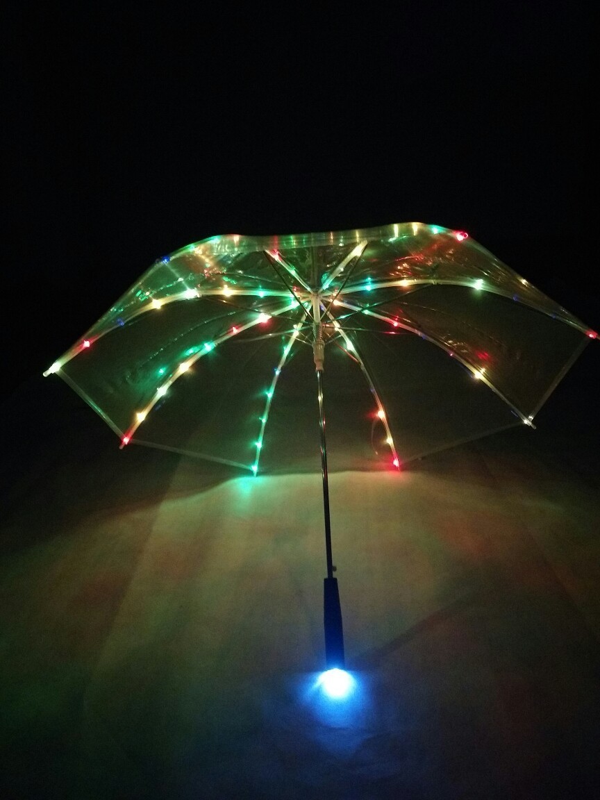 Paraguas luz Led Lights Promotional Umbrella Led Umbrella For Rain Mood Light up Umbrella