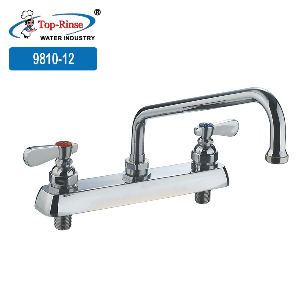 Hot Selling Dual Handle Hot Cold Mixer Water Tap Kitchen Sink Faucet for Commercial Application