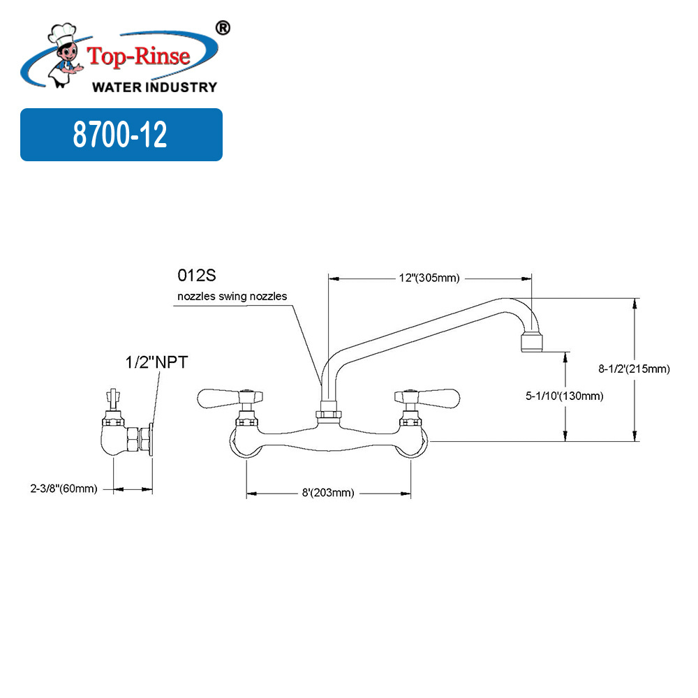 Double handle brass taps chrome pull down faucet mixer kitchen faucet For commercial catering equipment