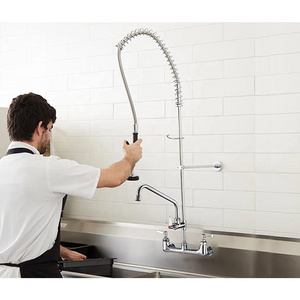 Hot Sale 44 inches Wall Mount Pre rinse Faucet Unit Commercial Mixer Faucet Pre rinse Pull out Kitchen Sink Faucet