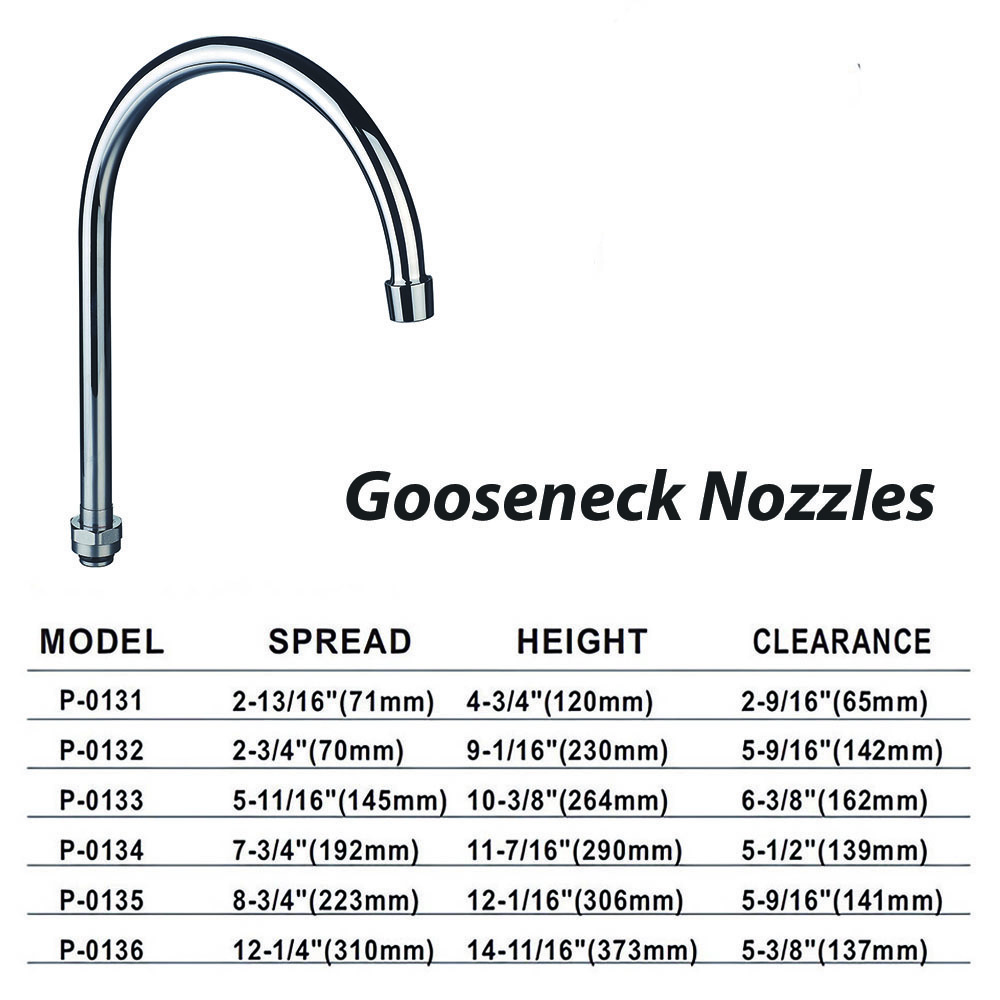 9812-P3 Deck Mount Single Hole Single Lever handle Brass Gooseneck Swivel Sink Kitchen Faucets