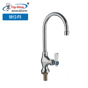 9812-P3 Deck Mount Single Hole Single Lever handle Brass Gooseneck Swivel Sink Kitchen Faucets