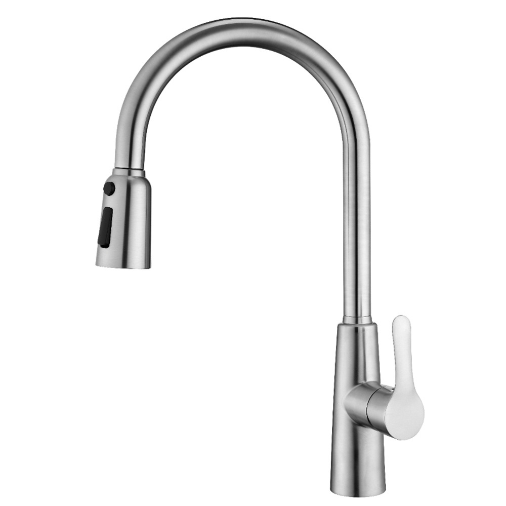 New Popular 304 Stainless Steel Smart Touch Brushed Nickel Pull Out Sensor Pull Out Kitchen Automatic Smart Faucet