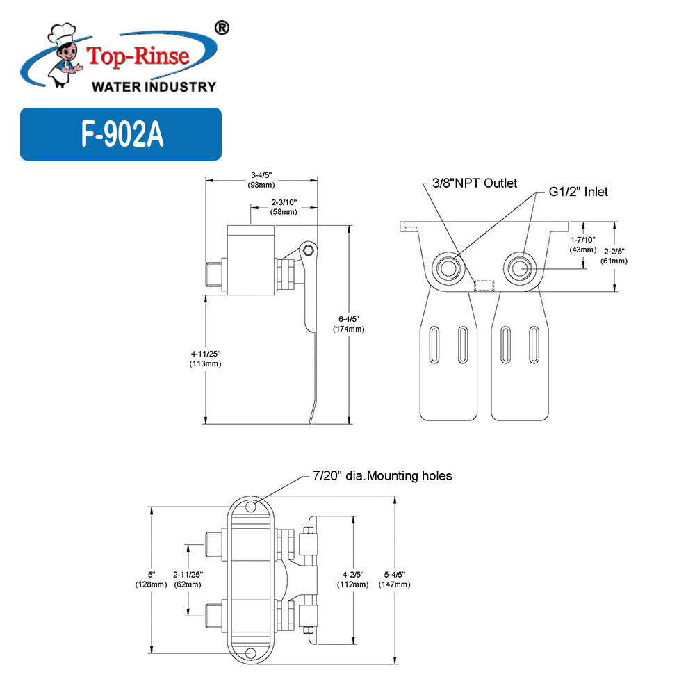 Hospital copper faucets hands free control water tap brass taps pedal valve knee operated faucet