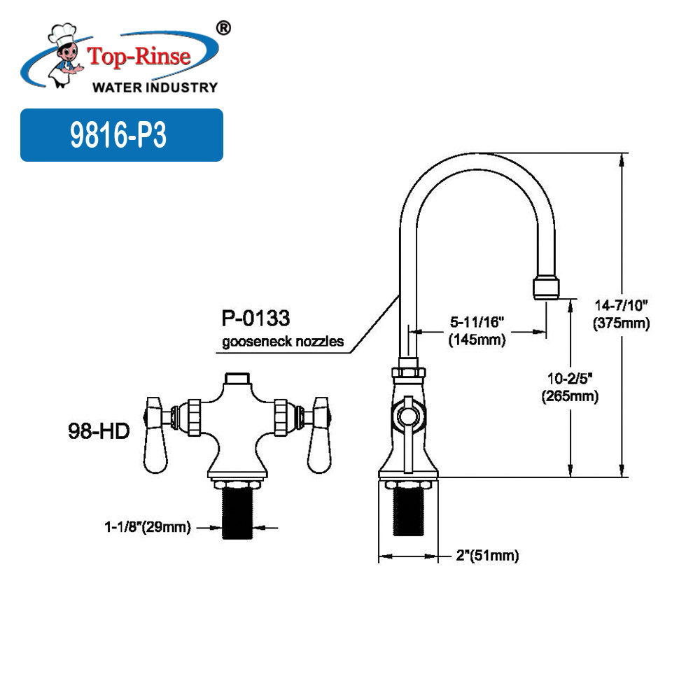 Gooseneck Cold And Hot Water Mixing Brass Faucet Bathroom Basin Faucet Kitchen Sink Faucet