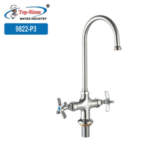 Chrome Plated Brass Two Handles Sink Mixer Kitchen Taps Single Hole Cross Handle Basin Bathroom Faucets