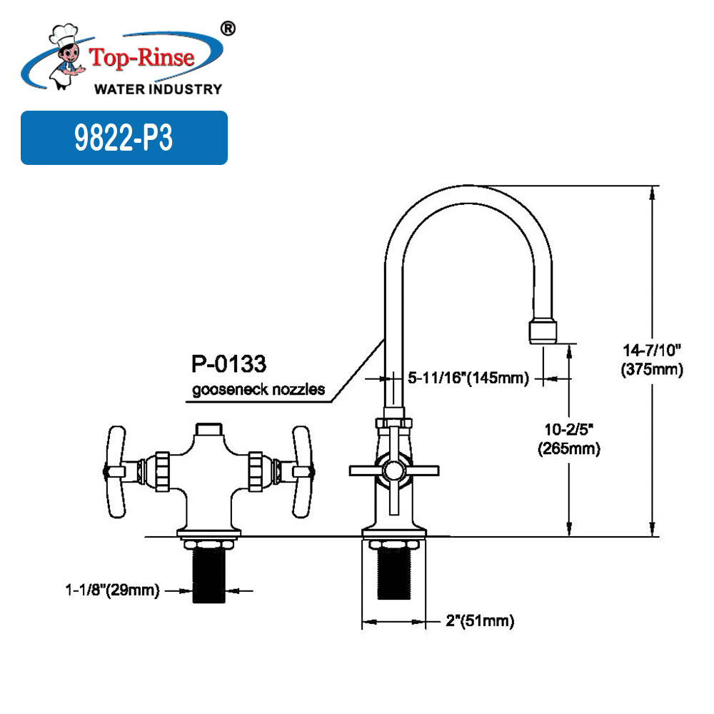 Chrome Plated Brass Two Handles Sink Mixer Kitchen Taps Single Hole Cross Handle Basin Bathroom Faucets