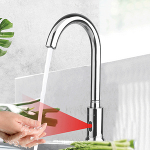 Touchless Kitchen Sink Taps Sensor Automatic Sensor Kitchen Sink Mixer Faucet with Swivel Spout